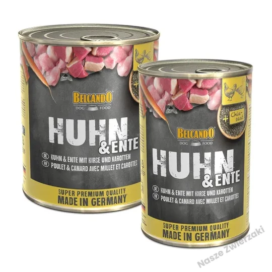 Belcando Super Premium karma mokra dla psa kurczak z kaczką oraz prosem i marchewką 400g