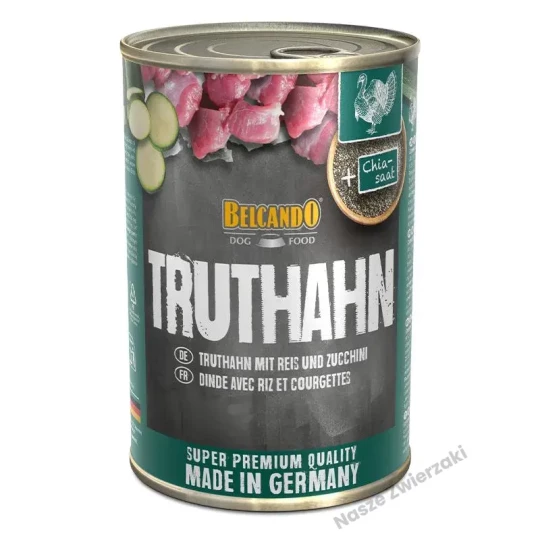 Belcando Super Premium karma mokra dla psa indyk z ryżem i cukinią 400g