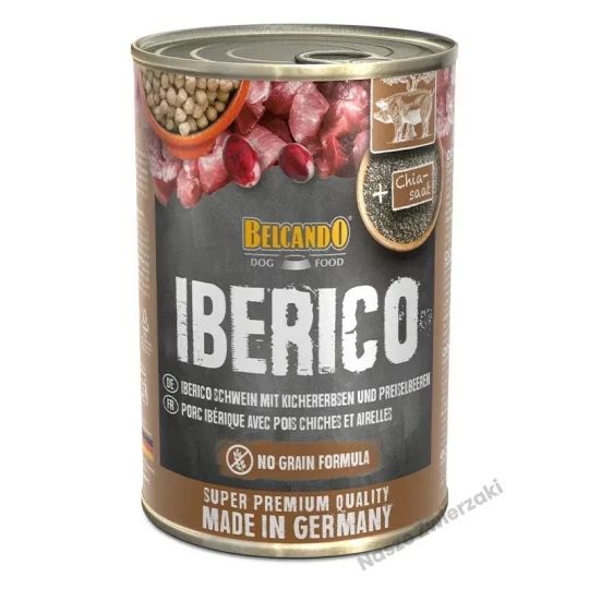 Belcando Super Premium karma mokra dla psa wieprzowina Iberico z ciecierzycą i borówką brusznicą 400g