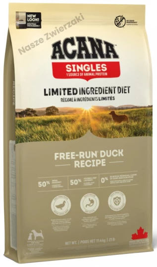 ACANA SINGLES Free-Run Duck - sucha karma dla psa z kaczką