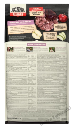ACANA SINGLES Grass-Fed Lamb - sucha karma dla psa z jagnięciną