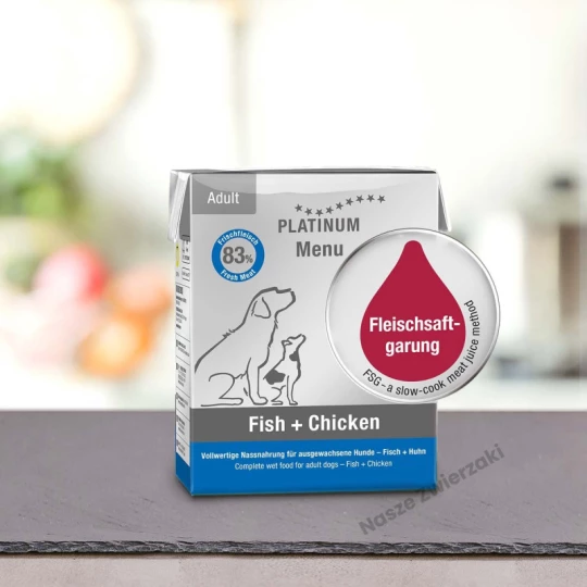 PLATINUM Menu Adult Fish+Chicken - mokra karma dla psa z rybą i kurczakiem