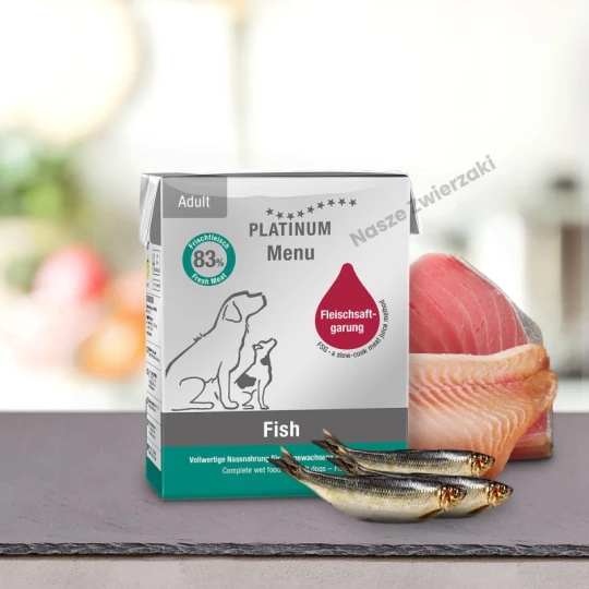PLATINUM Menu Adult Fish 375g - mokra karma dla psa z rybą