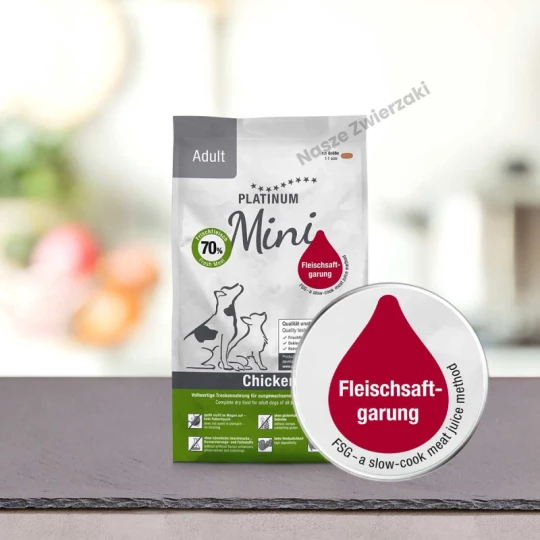 PLATINUM Adult Chicken Mini 900g - półwilgotna karma dla psa, rasy małe