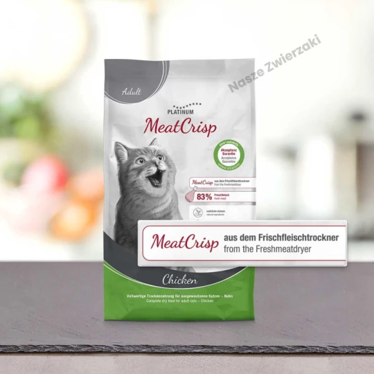 PLATINUM MeatCrisp Adult Chicken - sucha karma dla kotów