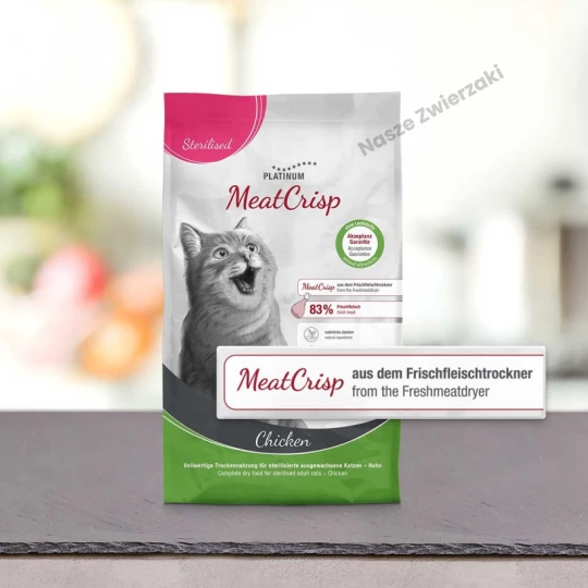 PLATINUM MeatCrisp Sterilised Chicken - karma dla kotów po sterylizacji