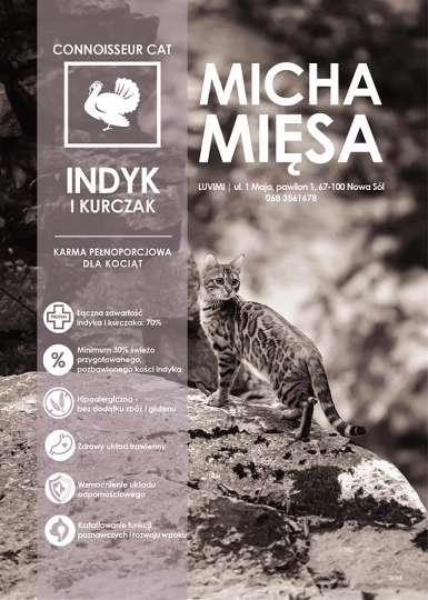 Micha Mięsa - Bezzbożowa karma dla kociąt - Indyk z kurczakiem