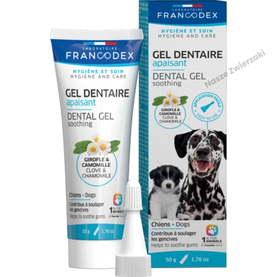 FRANCODEX - Żel dentystyczny dla psa łagodzący i przeciwzapalny, 50 g