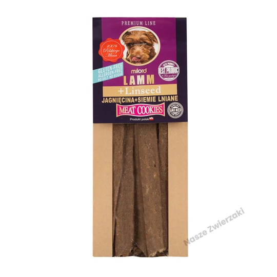 Milord - ciastka dla psa - jagnięcina z siemieniem lnianym 80g