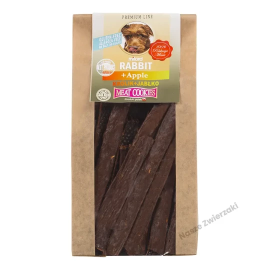 Milord - ciastka dla psa - królik z jabłkiem, 80g