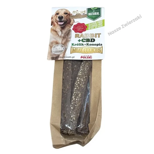 Milord - ciastka dla psa - królik z konopią CBD 80g
