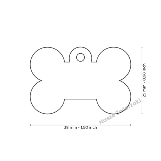 Adresówka Basic gold kostka duża - adresówka dla psa