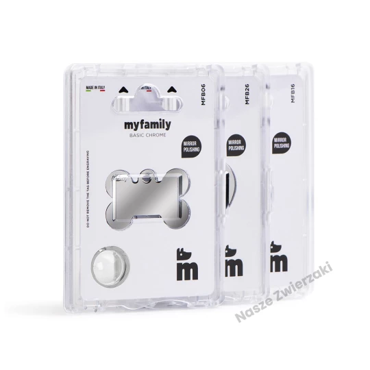 Adresówka Basic chrom kółko małe - adresówka dla psa