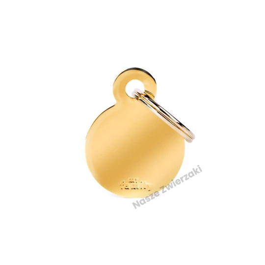 Adresówka Basic gold kółko małe - adresówka dla psa
