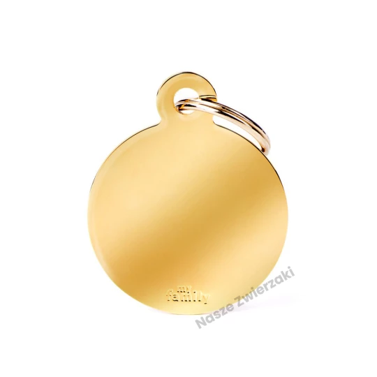 Adresówka Basic gold kółko duże - adresówka dla psa