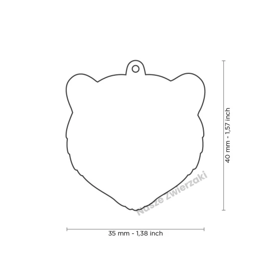 Adresówka Wild niedźwiedź - adresówka dla psa