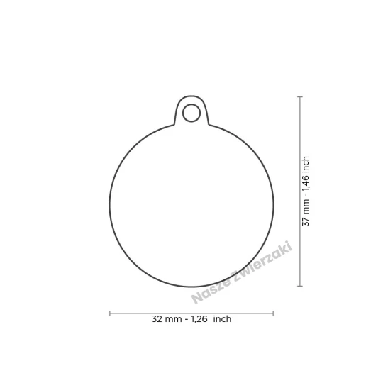Adresówka Rainbow kółko duże - adresówka dla psa, tęczowa