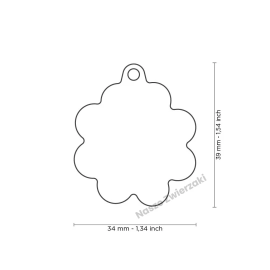 Adresówka Charms stokrotka duża - adresówka dla psa