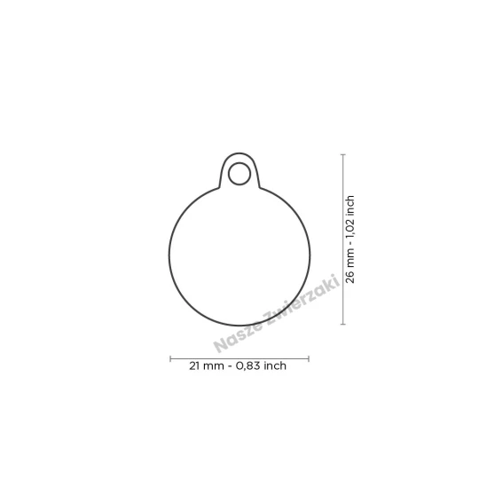 Adresówka Glam serce jasnoniebieskie - adresówka dla psa