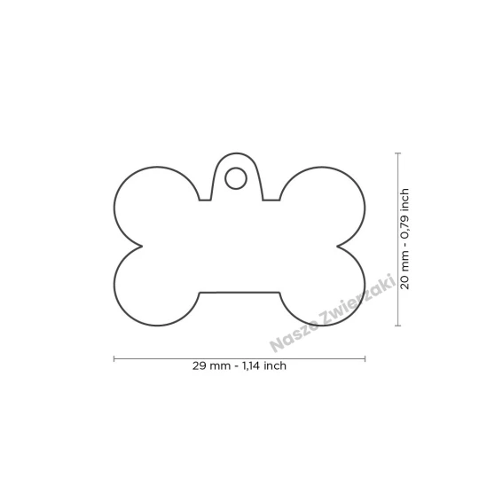 Adresówka Basic Handmade kostka mała niebieska - adresówka dla psa