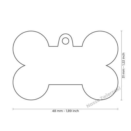 Adresówka Basic aluminium kostka XL czarna - adresówka dla psa