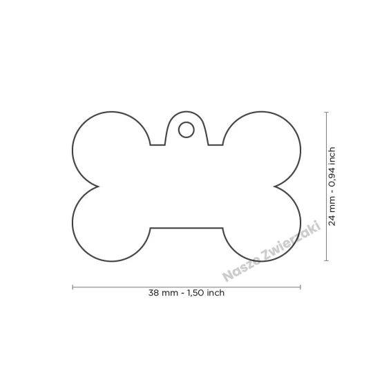 Adresówka Bronx kostka duża Bronx futuristic gold - adresówka dla psa