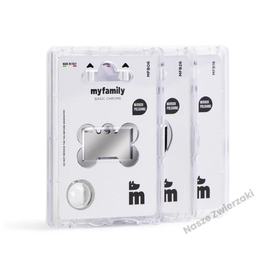 Adresówka Basic chrom serce małe - adresówka dla psa