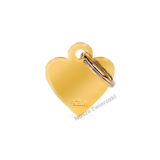 Adresówka Basic gold serce małe - adresówka dla psa