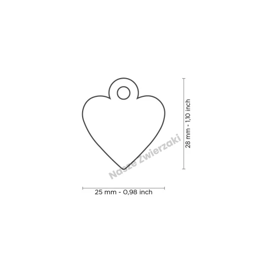 Adresówka Basic gold serce małe - adresówka dla psa