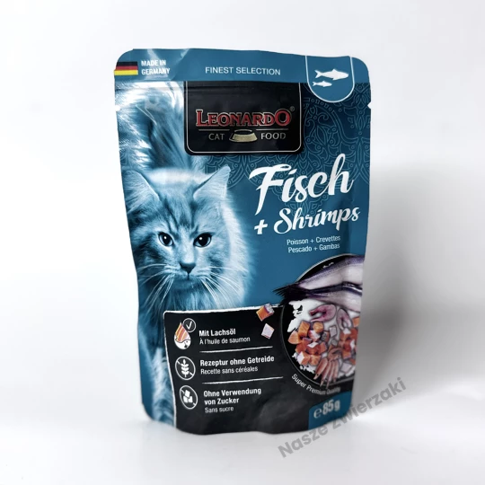 Leonardo Finest Selection mokra karma dla kotów ryba z krewetkami 85g
