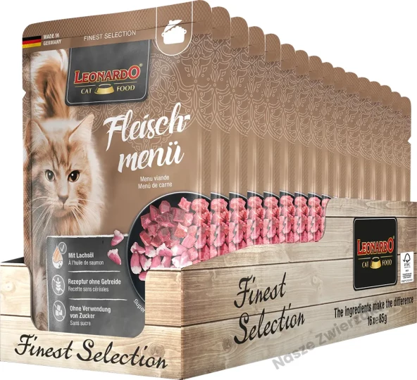 Leonardo Finest Selection mokra karma dla kotów mięsne menu 85g