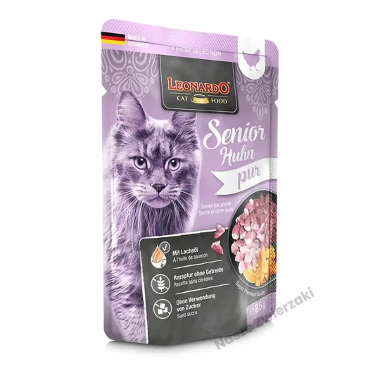 Leonardo Finest Selection mokra karma dla starszych kotów kurczak pure 85g Senior