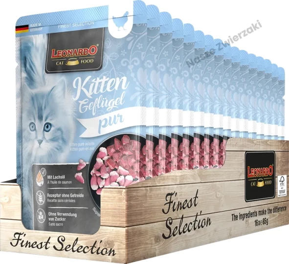 Leonardo Finest Selection mokra karma dla kociąt kurczak 85g Kitten