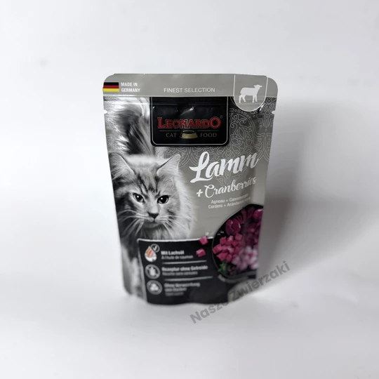 Leonardo Finest Selection mokra karma dla kotów jagnięcina, żurawina 85g