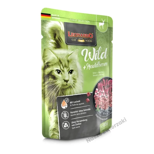 Leonardo Finest Selection mokra karma dla kotów dziczyzna z jagodami 85g