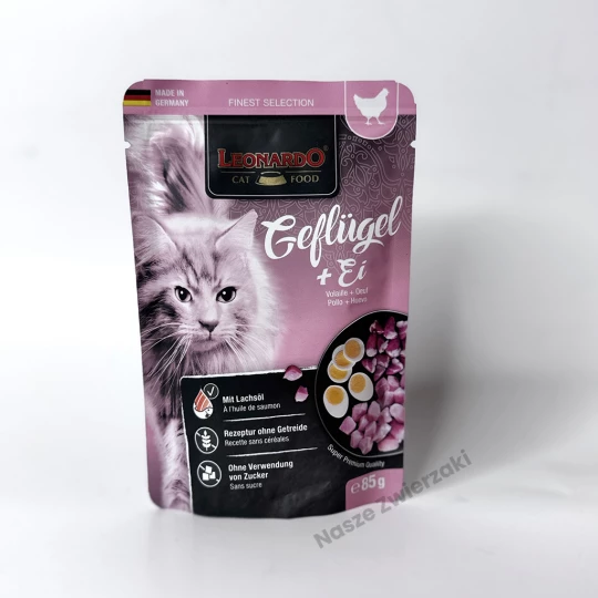 Leonardo Finest Selection mokra karma dla kotów drób, jajka 85g