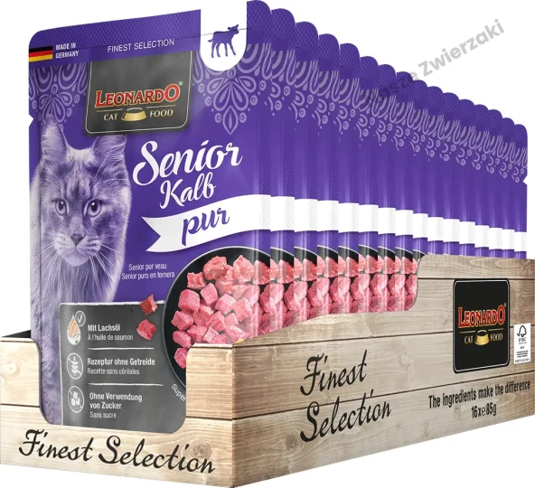 Leonardo Finest Selection mokra karma dla starszych kotów cielęcina 85g Senior