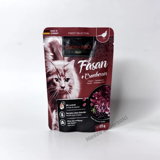 Leonardo Finest Selection mokra karma dla kotów bażant z żurawiną 85g