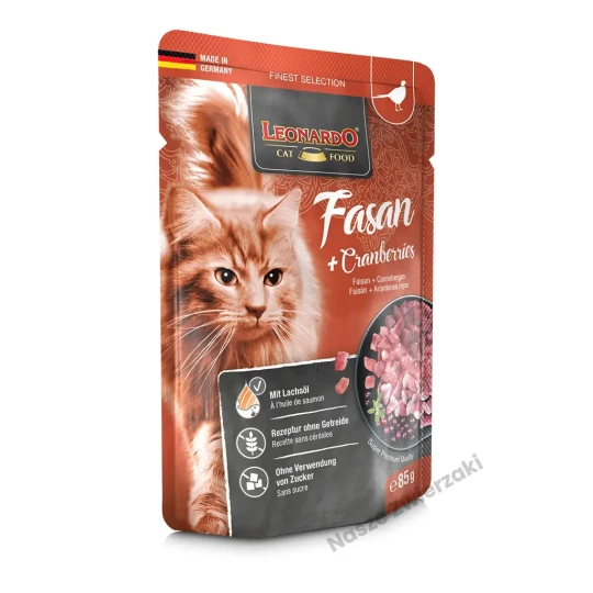 Leonardo Finest Selection mokra karma dla kotów bażant z żurawiną 85g