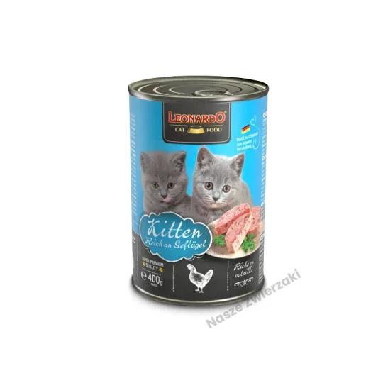 Leonardo Quality Selection kitten mokra karma dla kociąt bogata w drób 400g Kitten