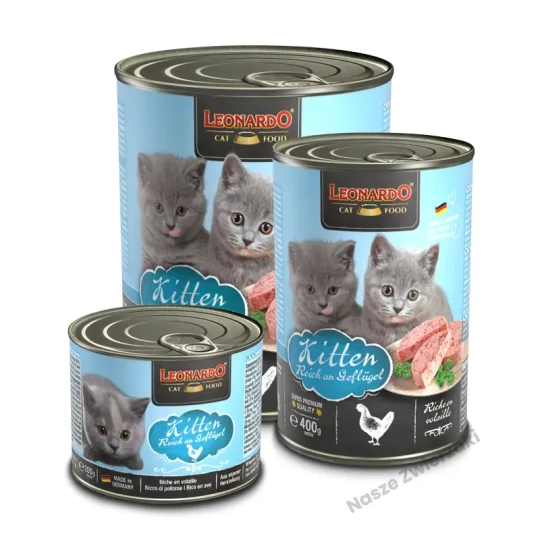 Leonardo Quality Selection kitten mokra karma dla kociąt bogata w drób 400g Kitten