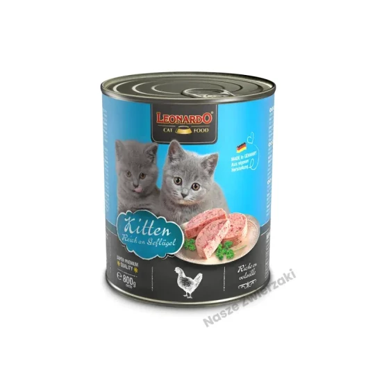 Leonardo Quality Selection kitten mokra karma dla kociąt bogata w drób 800g Kitten