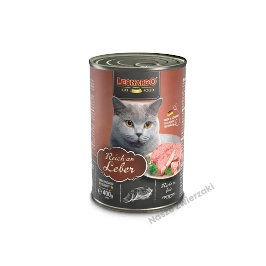 Leonardo Quality Selection mokra karma dla kotów bogata w wątróbkę 400g