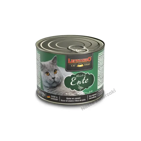 Leonardo Quality Selection mokra karma dla kotów bogata w  z kaczkę 200g