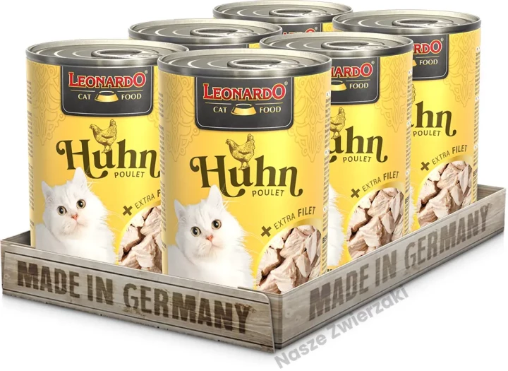 Leonardo mokra karma dla kotów kurczak z dodatkowym filetem 400g