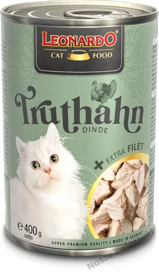 Leonardo mokra karma dla kotów indyk z dodatkowym filetem 400g