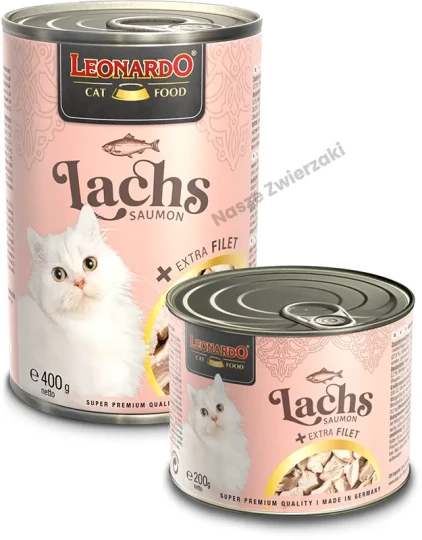 Leonardo mokra karma dla kotów łosoś z dodatkowym filetem 200g