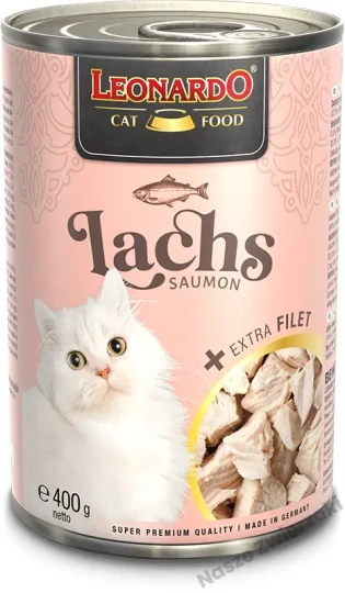 Leonardo mokra karma dla kotów łosoś z dodatkowym filetem 400g