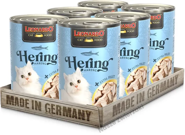 Leonardo mokra karma dla kotów śledź z dodatkowym filetem 400g