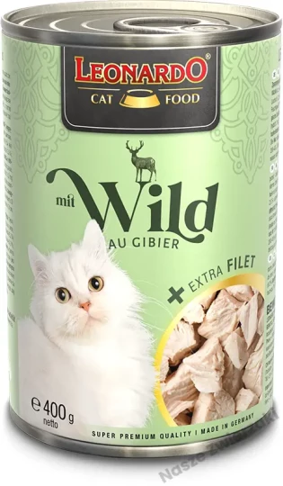 Leonardo mokra karma dla kotów dziczyzna z dodatkowym filetem 400g